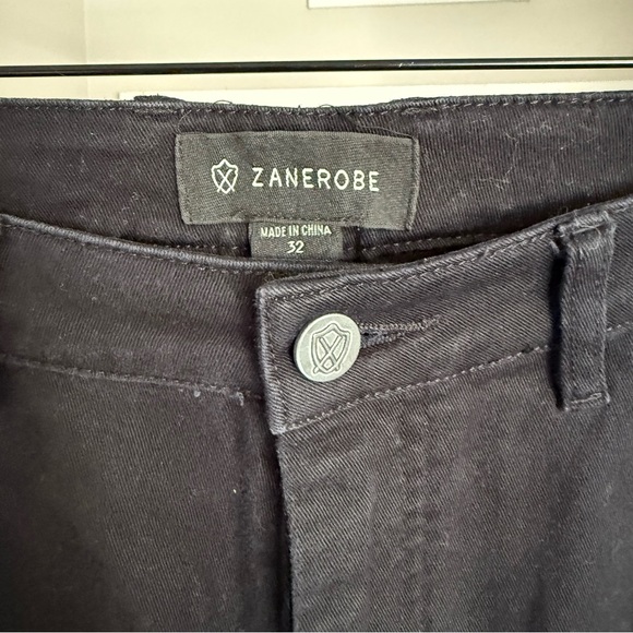Zanerobe Stretch Denim Drop Crotch Slim Jogger Pants 32 Black - Picture 2 of 10